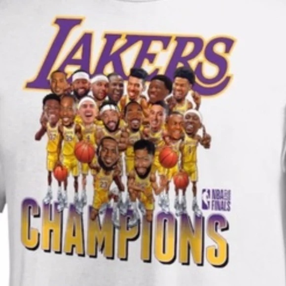Fanatics New With Tags Men’s Los Angeles Lakers 2020 NBA Finals Champions Team - Picture 2 of 5